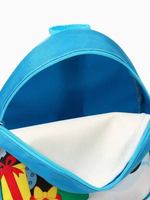 Рюкзак детский новогодний 23х21х10 см, Синий трактор