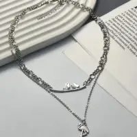 Кулон &laquo;Цепь&raquo;, фламинго, цвет серебро