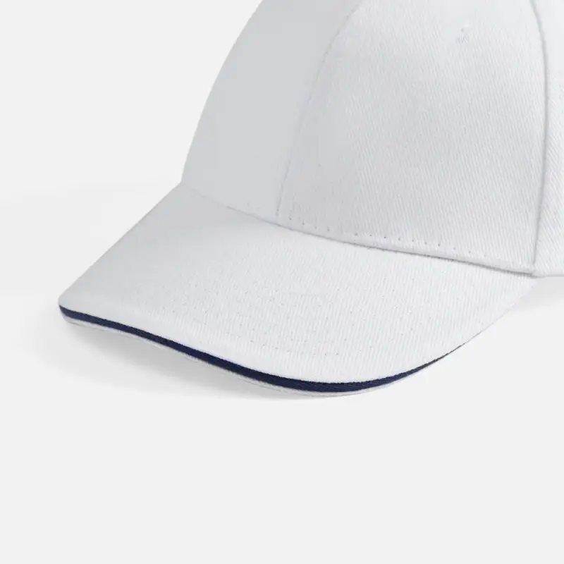 Бейсболка Buffalo, белая с темно-синим