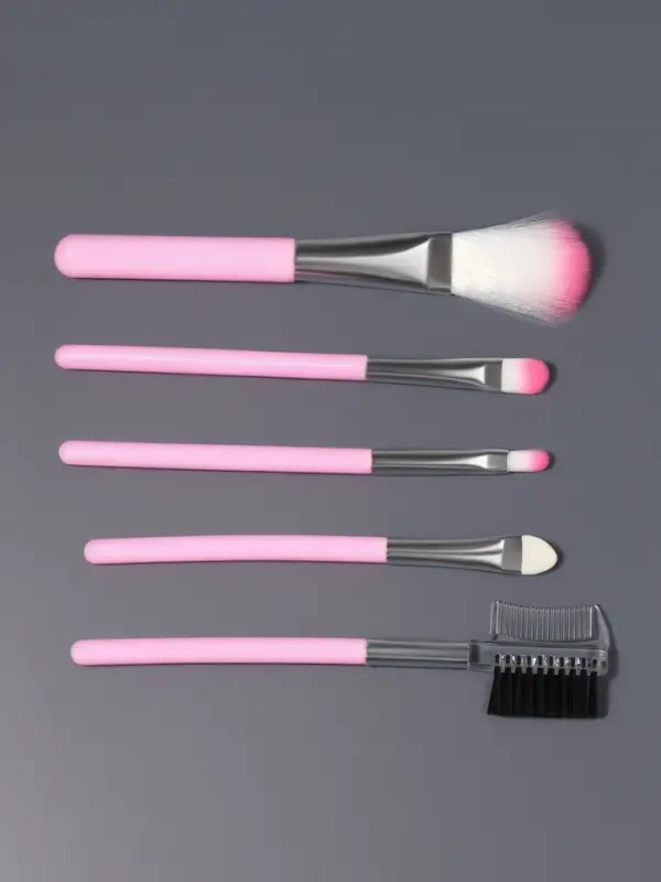 Набор кистей для макияжа COLOR POWER pink, 5 шт., розовый