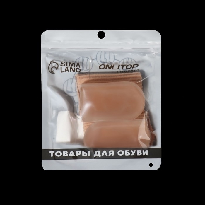 Корректоры - разделители для больших пальцев, на манжете, силиконовые, 3,5 × 2,5 см, пара, цвет бежевый Корректоры - разделители для больших пальцев, на манжете, силиконовые, 3,5 × 2,5 см, пара, цвет бежевый