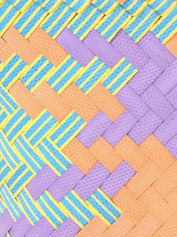 Сумка плетёная, 20&times;10&times;30 см, пластик, разноцветная