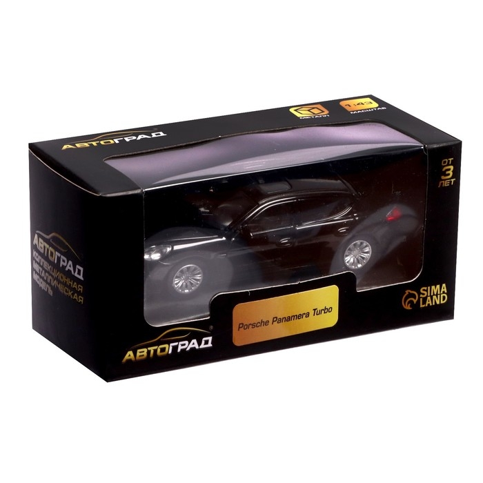 Машина металлическая PORSCHE PANAMERA TURBO, 1:43, цвет чёрный Машина металлическая PORSCHE PANAMERA TURBO, 1:43, цвет чёрный