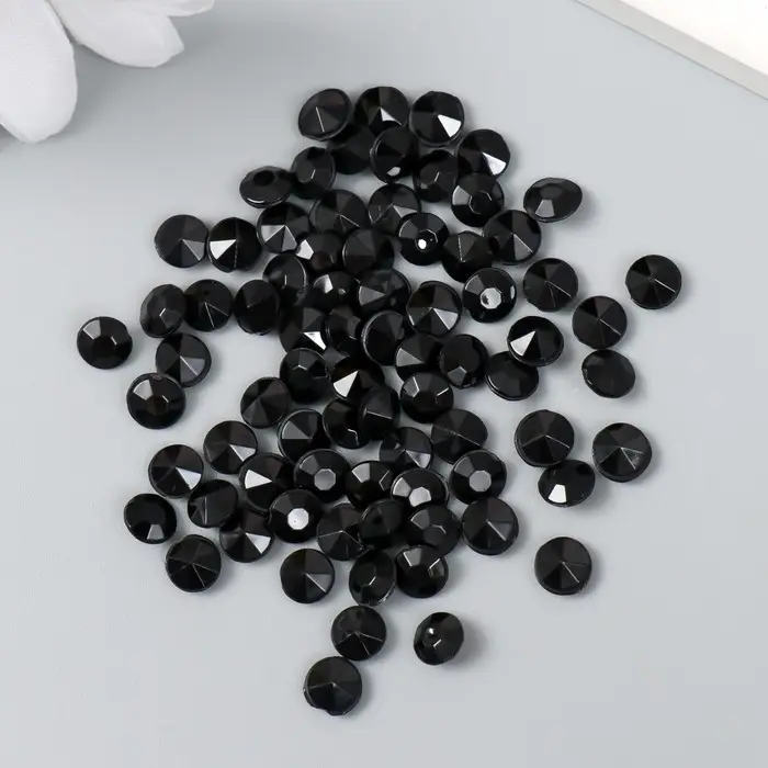 Декор для творчества в бутылочке "Стразы. Полночь" набор 250 шт d=0,6 см 4х3х3 см