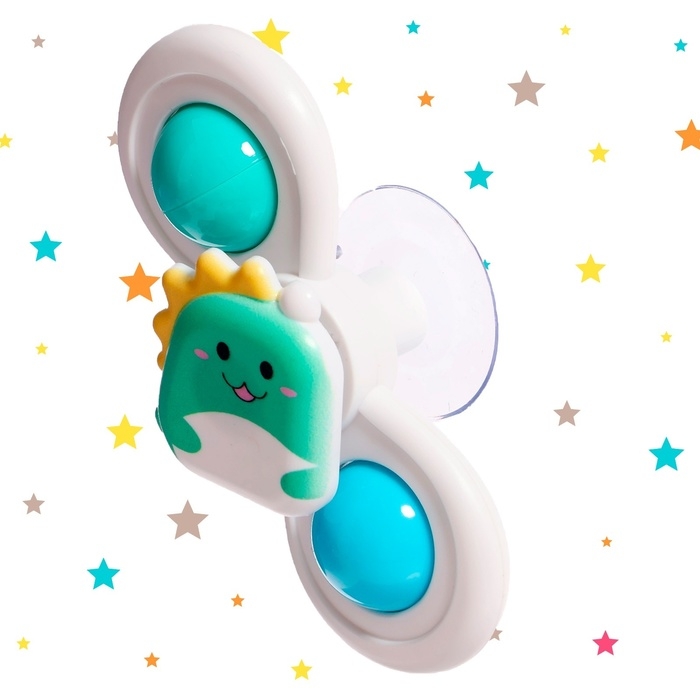 Набор спиннеров на присоске &laquo;Весёлые зверята&raquo;, 3 шт.