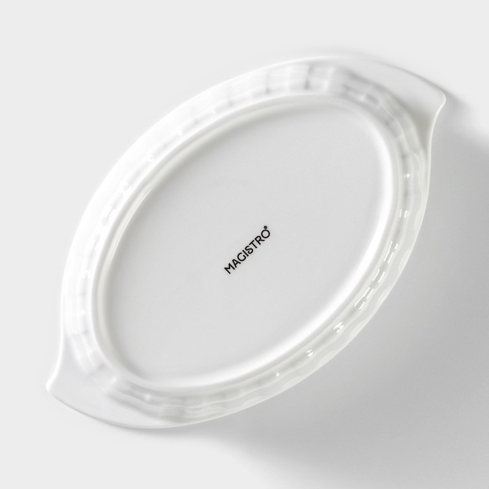Форма для выпечки из жаропрочной керамики Magistro «Овал. Каспар», 270 мл, 17×10×3,7 см Форма для выпечки из жаропрочной керамики Magistro «Овал. Каспар», 270 мл, 17×10×3,7 см