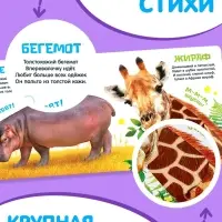 Книжка тактильная &laquo;Милые зверята&raquo;, 6 тактильных вставок, 12 стр.