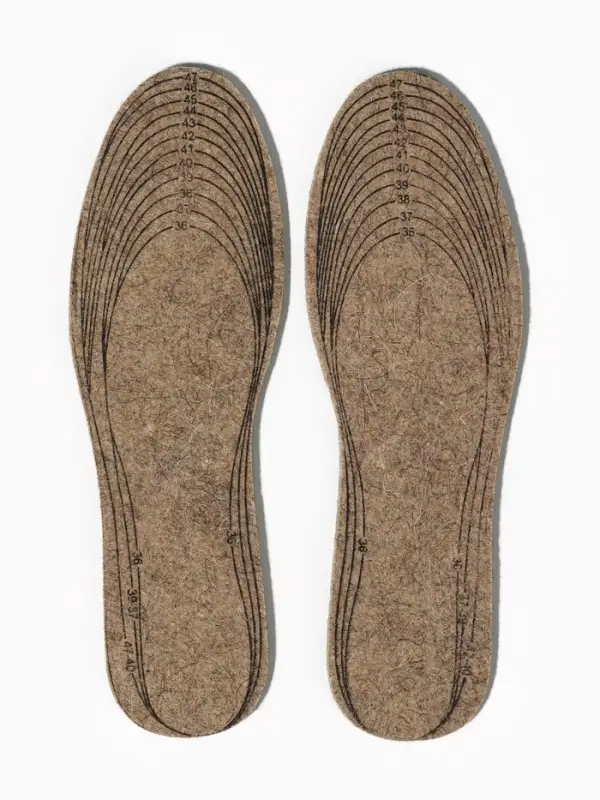 Стельки для обуви, утеплённые, универсальные, р-р RU до 46 (р-р Пр-ля до 47), 29 см, пара, коричневые