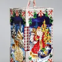 Подарочная новогодняя коробка &laquo;Чудесный&raquo;, для сладких подарков, 10.6&times;10.6&times;18.8 см