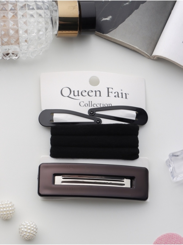 Набор для волос Набор для волос "Элери" (3 резинки 6см, автомат 8см, 2 невидимки 4,5см) чёрный