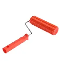 Валик декоративный ТУНДРА, резиновый, &laquo;кирпичи&raquo;, рукоятка d=6 мм, 180 мм