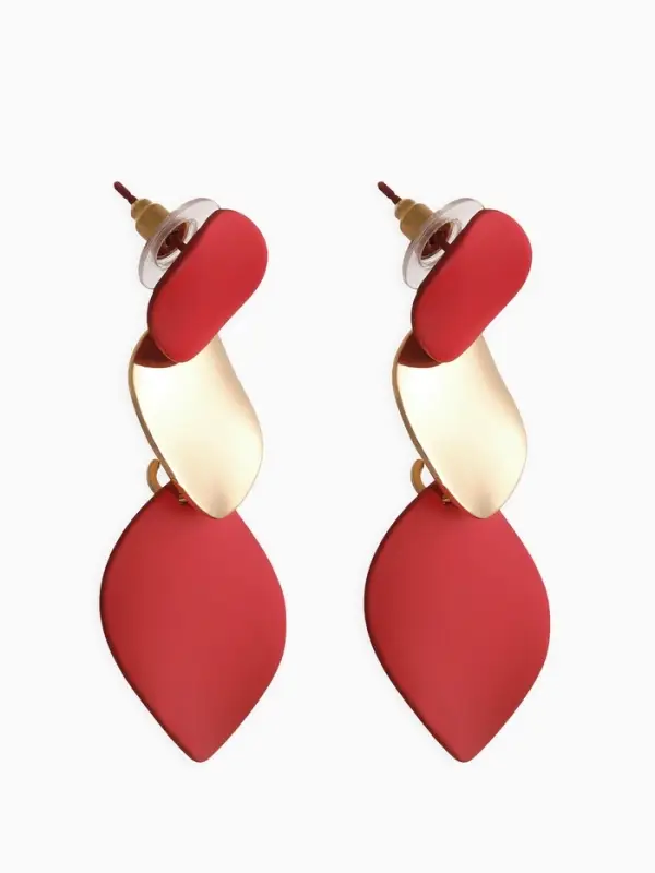 Серьги металл &laquo;Азелия&raquo;, круги, трио, красные в золоте