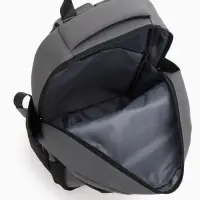 Рюкзак школьный, 2 отделения, 5 карманов, водонепроницаемое дно, 26&times;14&times;39 см, серый