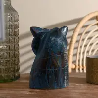 Сувенир дерево "Сова" синяя 20 см