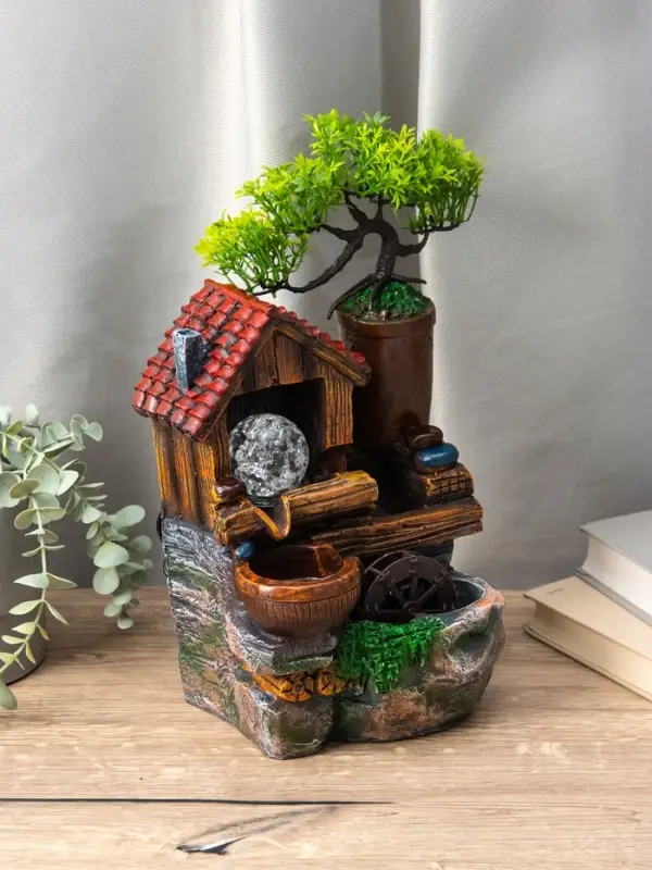 Фонтан Фонтан "Домик под деревом" 32х15х13 см (с подсветкой)