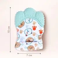 Прорезыватель-рукавичка Крошка Я &laquo;Собачки&raquo;, от 3 мес., мятный