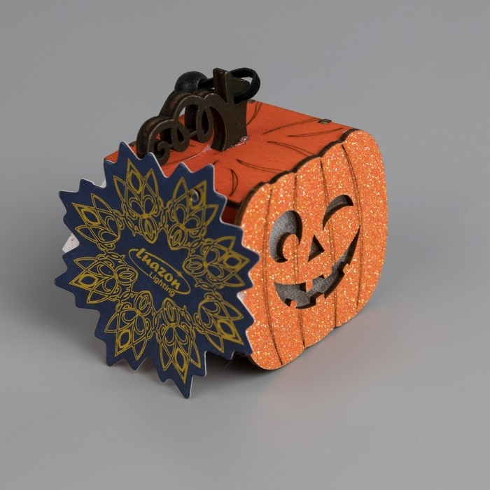 Светодиодная подвеска «Фонарь Джека» 8 × 5.5 × 5 см, пластик, батарейки LR1130х3 (в комплекте), свечение тёплое белое Светодиодная подвеска «Фонарь Джека» 8 × 5.5 × 5 см, пластик, батарейки LR1130х3 (в комплекте), свечение тёплое белое