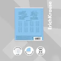 Тетрадь 24 листа в клетку, ErichKrause «Классика», обложка мелованный картон, голубая
