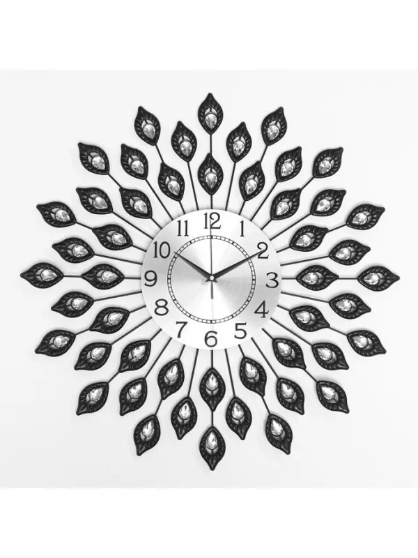 Часы настенные интерьерные &laquo;Завитки с листочками&raquo;, серия: Ажур, бесшумные, плавный ход, d=58 см, циферблат 22 см