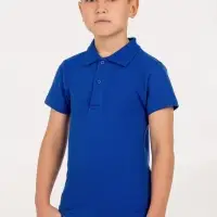 Рубашка поло детская Virma Kids, ярко-синяя, 6 лет