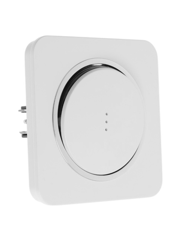 Выключатель, серия "Circular", 10 А, 1 кл., с подсветкой, скрытый, белый, серебристая рамка   107461