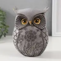 Фигурка полистоун &laquo;Маленький филин с рисунком одуванчиков&raquo;, 11&times;8&times;15 см