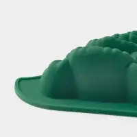 Форма для выпечки новогодняя Доляна &laquo;Ёлки&raquo;, силикон, 31.5&times;19&times;3 см, 5 ячеек (10&times;8.8&times;3 см), зелёная