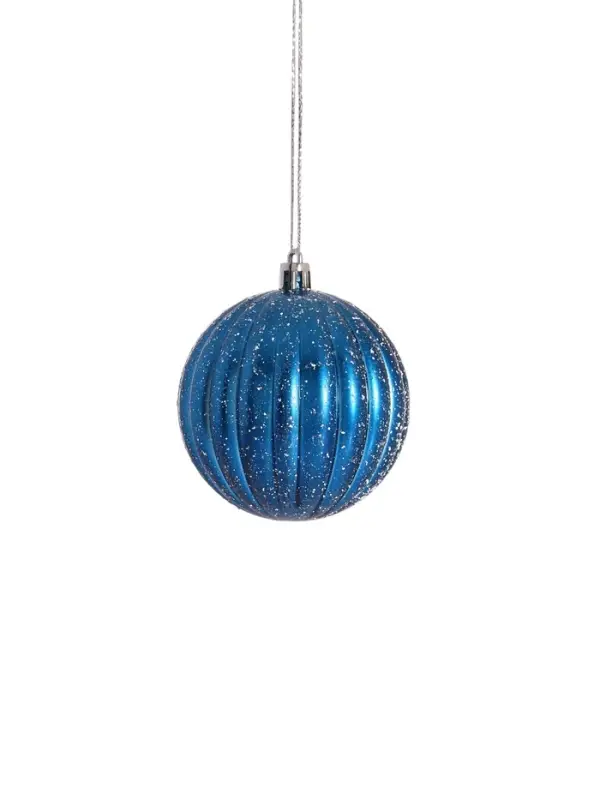 Ёлочные игрушки &laquo;Роксолана&raquo;, шары новогодние, набор 6 шт., d=8 см, бело - синий