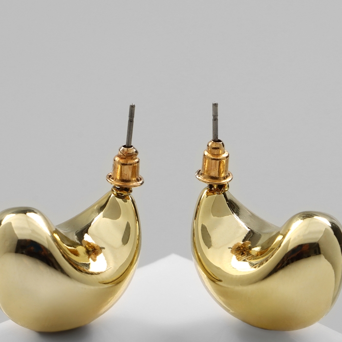 Серьги пластик «Круг» цикл, цвет золото Серьги пластик «Круг» цикл, цвет золото