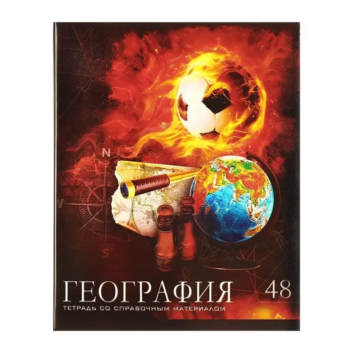 Тетради предметные Calligrata &laquo;Футбол&raquo;, 10 предметов, 48 листов, со справочным материалом, обложка из мелованного картона, блок офсет