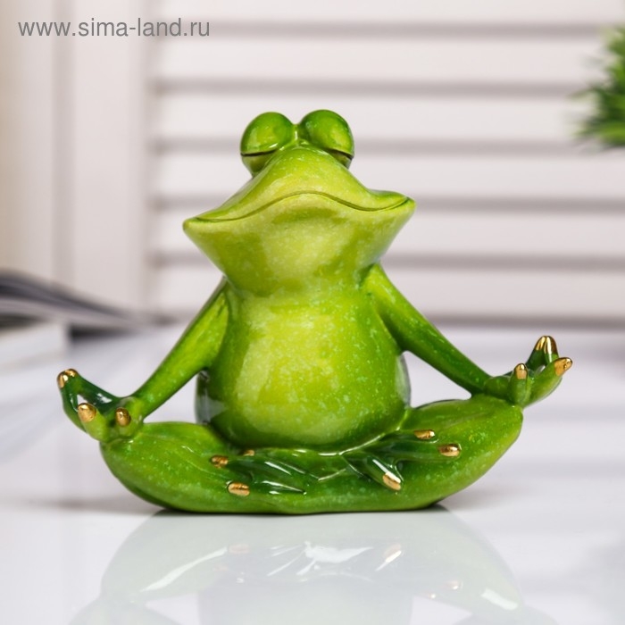 Сувенир полистоун лак Сувенир полистоун лак "Лягуха-йог" МИКС 15х12,5х5,5 см