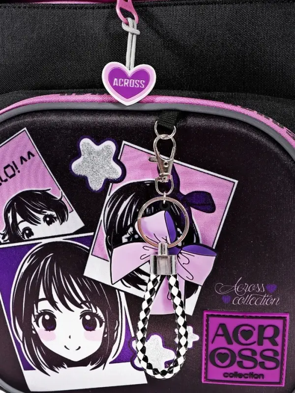 Рюкзак школьный эргоном.спинка Across 194 37*28*12 дев + пен, меш, папка 25-369-7 Рюкзак школьный эргоном.спинка Across 194 37*28*12 дев + пен, меш, папка 25-369-7