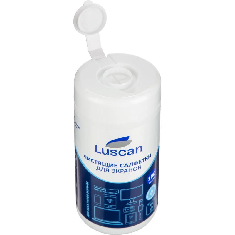 Салфетки д/экранов Luscan, туба, 100шт/уп 112х170 МБЛ