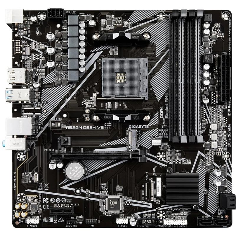 Материнская плата Gigabyte A520M DS3H V2, RTL