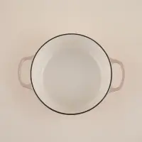 Кастрюля SL Home, 6 л, d=28 см, h=12.5 см, индукция, с эмалированным покрытием, чугун, бежевая