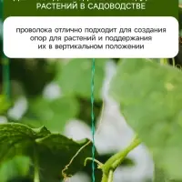 Проволока подвязочная, 50 м, толщина 2 мм, зелёная, Greengo
