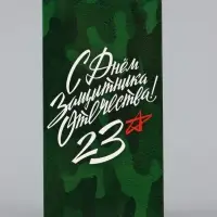Конверт для денег &laquo;С днём защитника отечества&raquo;, зелёный, 16.5&times;8 см