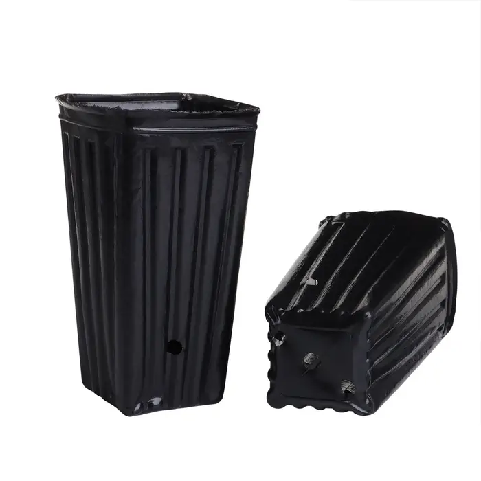 Пакет для рассады, 1,5 л, 11 × 11 см, h = 20 см, полиэтилен, чёрный, Greengo