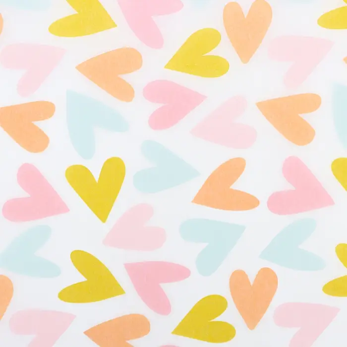 Бумага упаковочная тишью «С любовью», 50 см × 70 см, 17 грамм