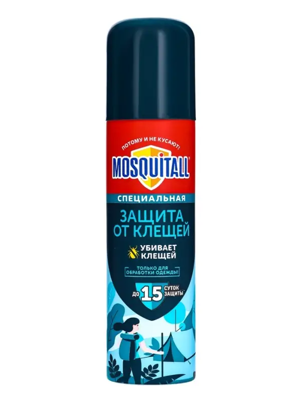Аэрозоль Репеллент Mosquitall, от клещей, 150 мл