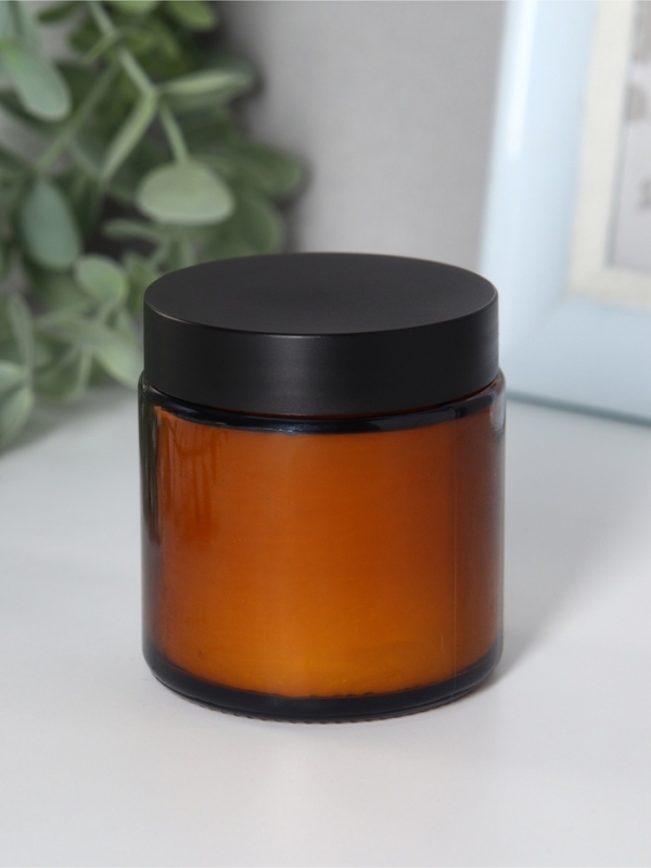 Свеча ароматическая в банке Свеча ароматическая в банке "Black Leather", соевый воск, 90 г, базилик