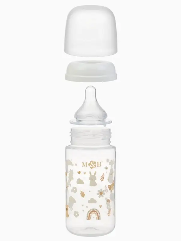 Бутылочка для кормления, широкое горло &Oslash;50 мм, +3мес., 260 мл, набор 2 шт. M&B