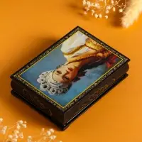 Шкатулка «Краса», 10×14 см, лаковая миниатюра