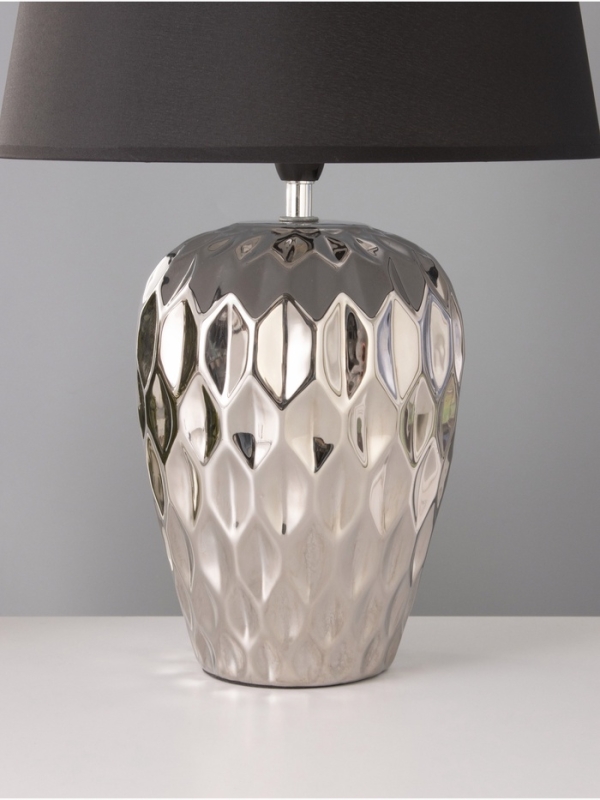 Настольная лампа Настольная лампа "Лерой" 1х15Вт Е14 серебро 30х30х45см