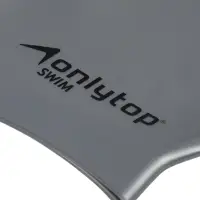 Шапочка для плавания взрослая ONLYTOP, силиконовая, 56 г, обхват 54-60 см, серая
