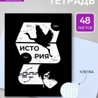 Предметная тетрадь по истории Calligrata &laquo;Комикс Аниме&raquo;, 48 листов, в клетку, со справочным материалом, обложка из мелованного картона