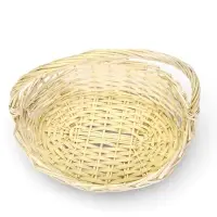 Набор корзин 3 шт ИВА 40x30x13 34х24x11 29х21x10 см ПЛЕТ ручка h=20/18/16 см бел