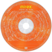 Носители информации DVD+R Mirex 16X 4,7Gb 50шт/уп (50/500) (UL130013A1T)
