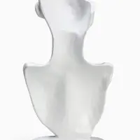 Бюст для украшений QF, 18&times;8&times;32 см, отверстие в ухе, белый