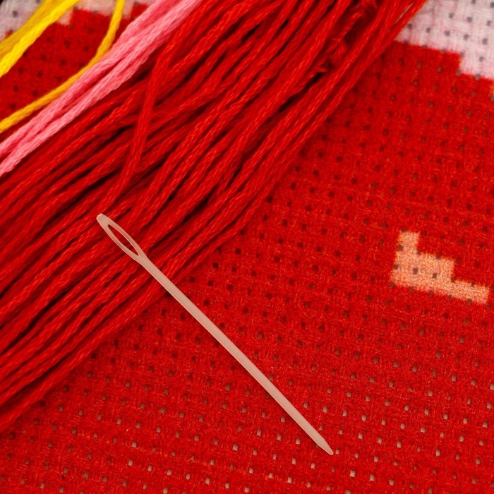 Вышивка крестиком для детей «Котик с клубком», набор для творчества, 25 х 20 см Вышивка крестиком для детей «Котик с клубком», набор для творчества, 25 х 20 см